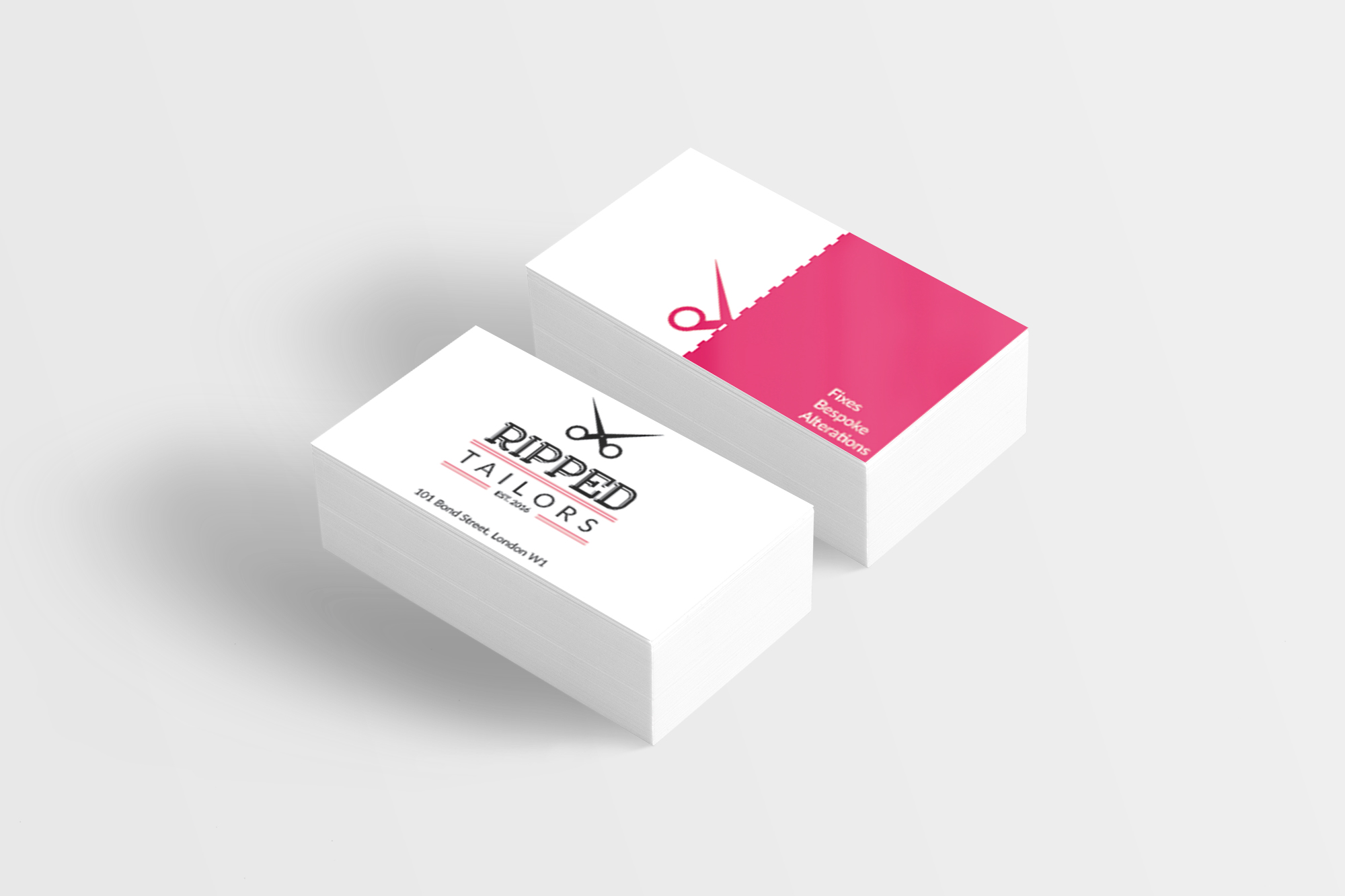 Mockup barbershop business cards