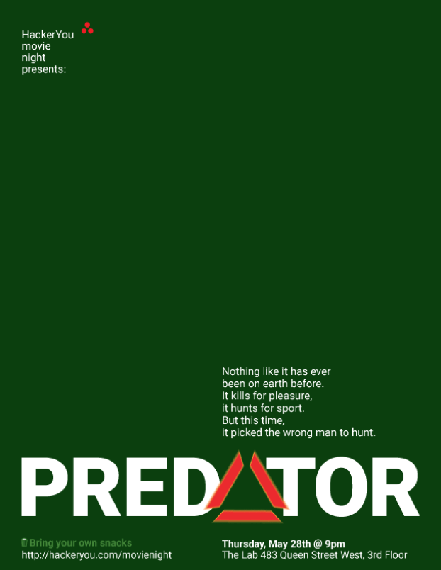 Predator movie poster design