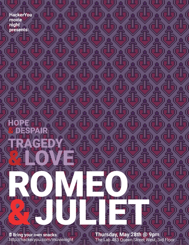 Romeo and Juliet movie poster design